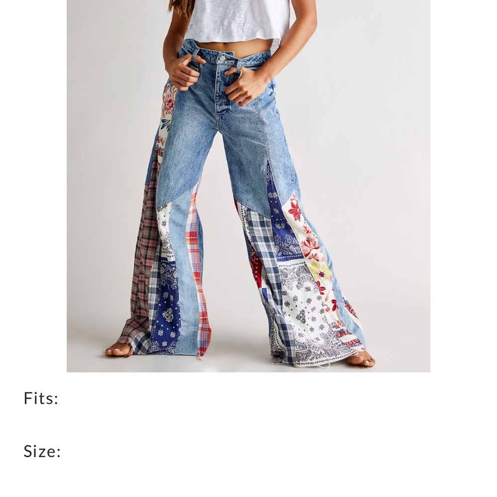 Patched Free People Cortez Jeans
